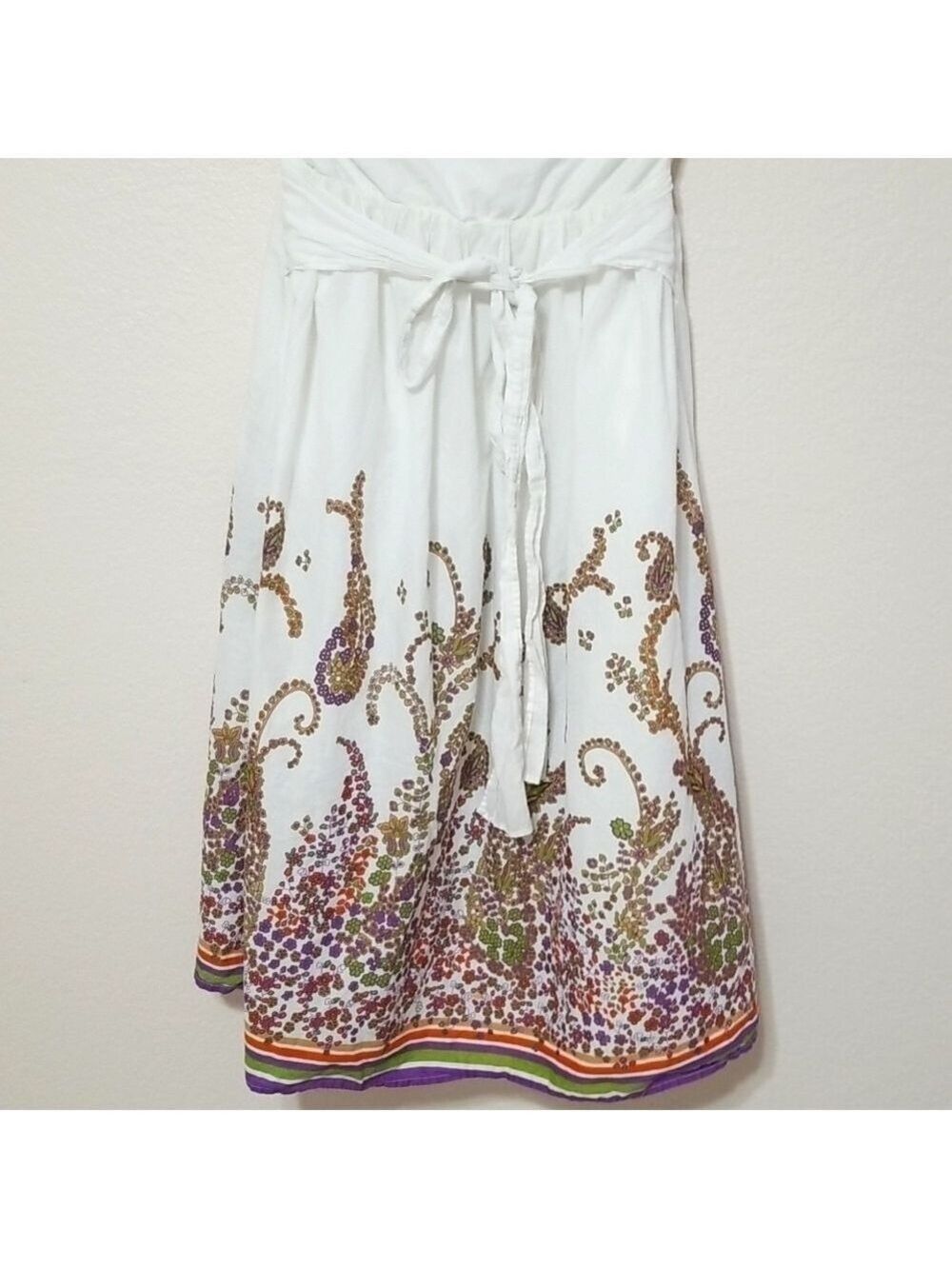 Moda international vintage strapless dress, size XSmall fully lined skirt cotton - Picture 3 of 5
